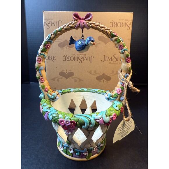 Jim Shore Heartwood Creek 2012 Basket Full Of Surprises Bunny Chick Eggs Easter - Picture 11 of 16